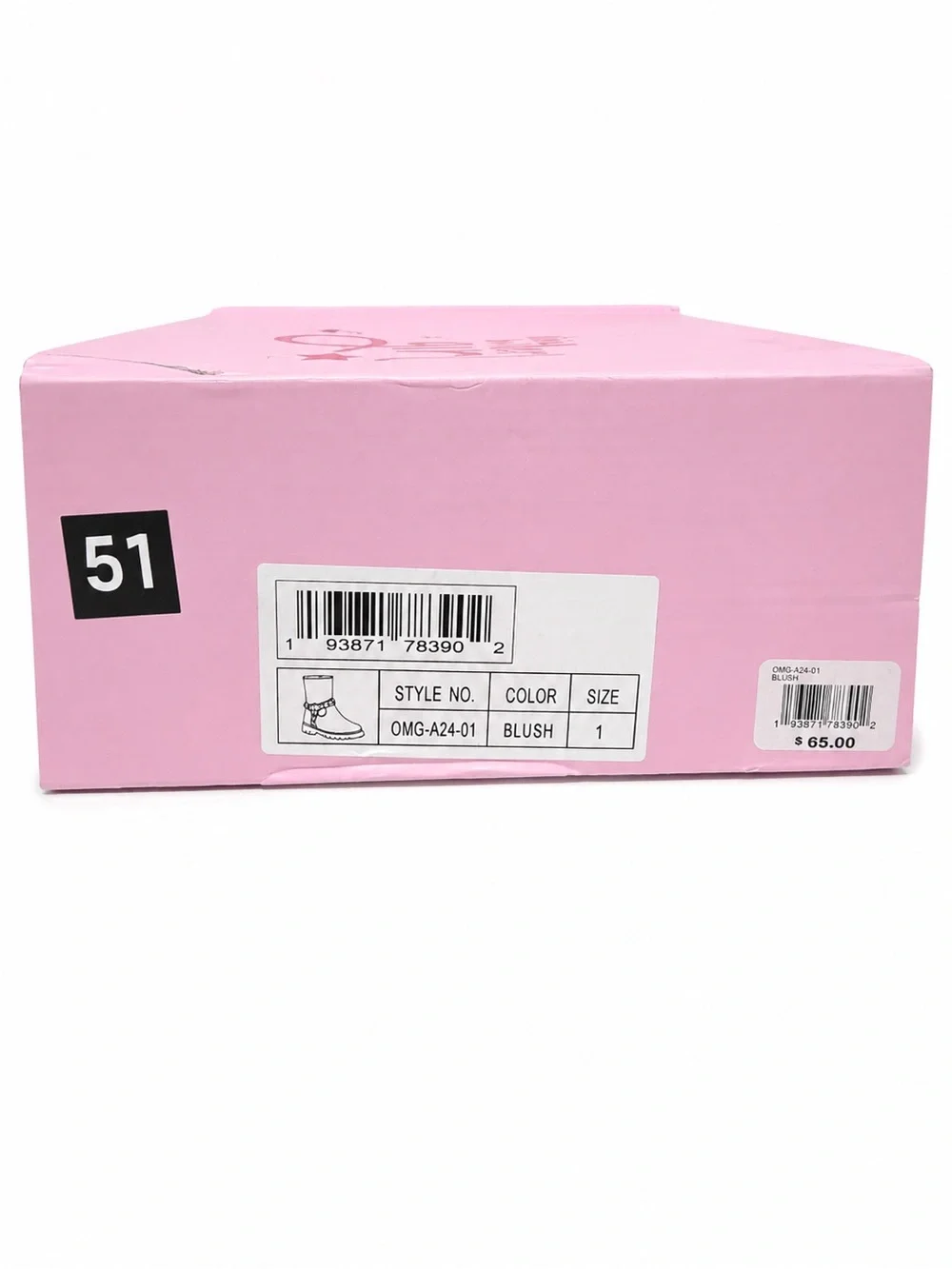 NIB Olivia Miller Little & Big Kid Girls Harness Lug Chelsea Boots in blush